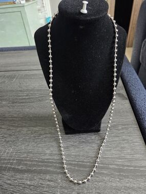 paparazzi Silver Bead Long Necklace